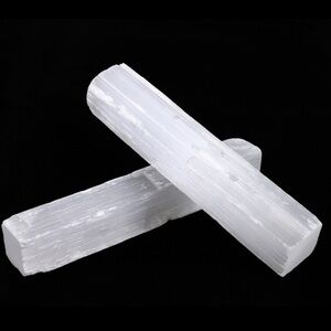 Selenite Wand 2Pc Set Of Selenite Kit Beginners Crystal Kit